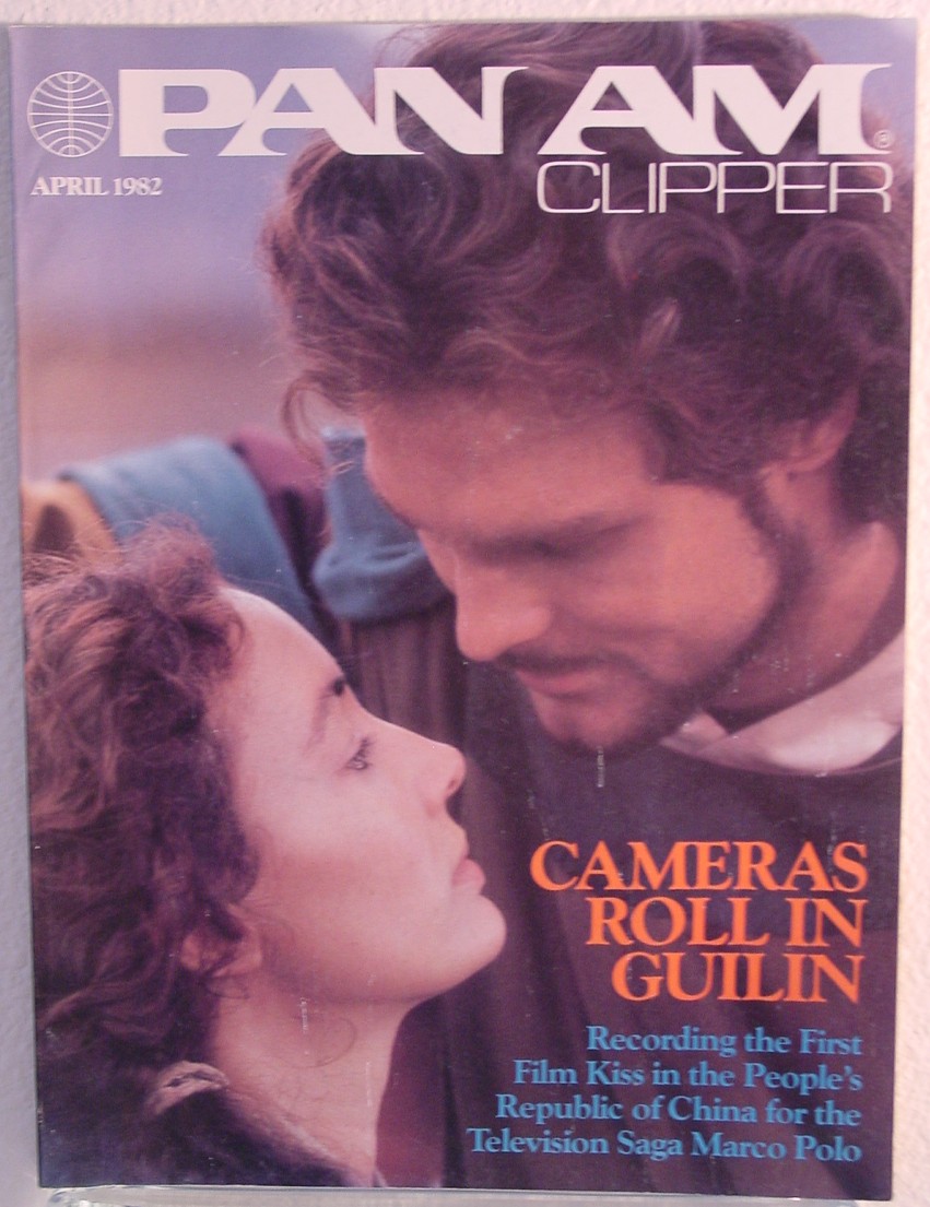 1982 April, Clipper in-flight Magazine with a cover story of filming a movie in China.